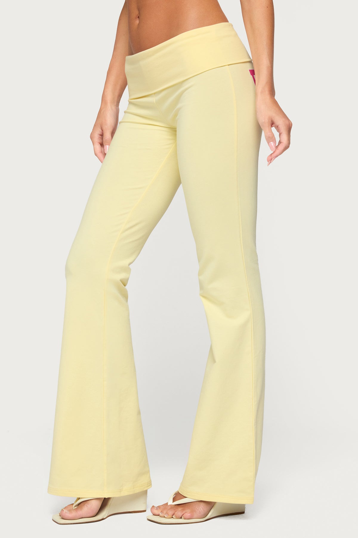 Edikted Honey Foldover Leggings - YELLOW