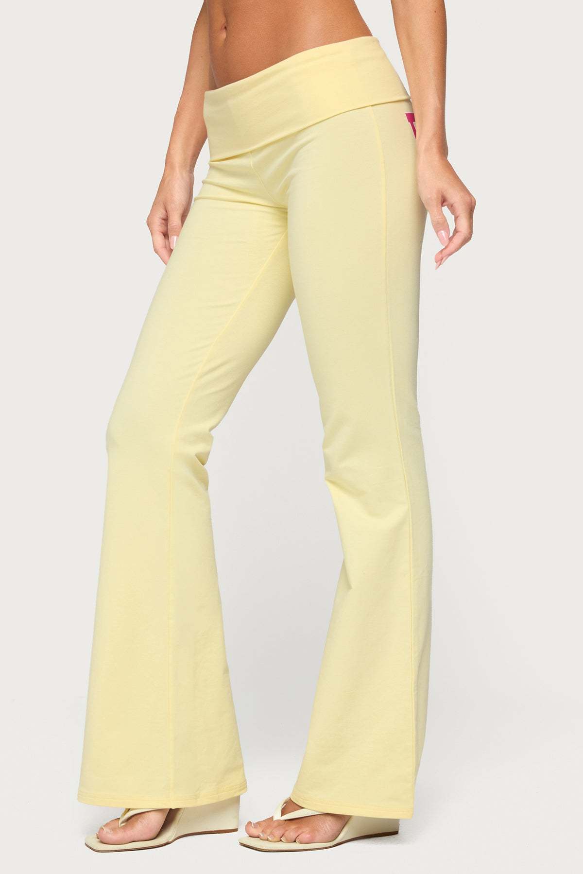 Edikted Honey Foldover Leggings - YELLOW