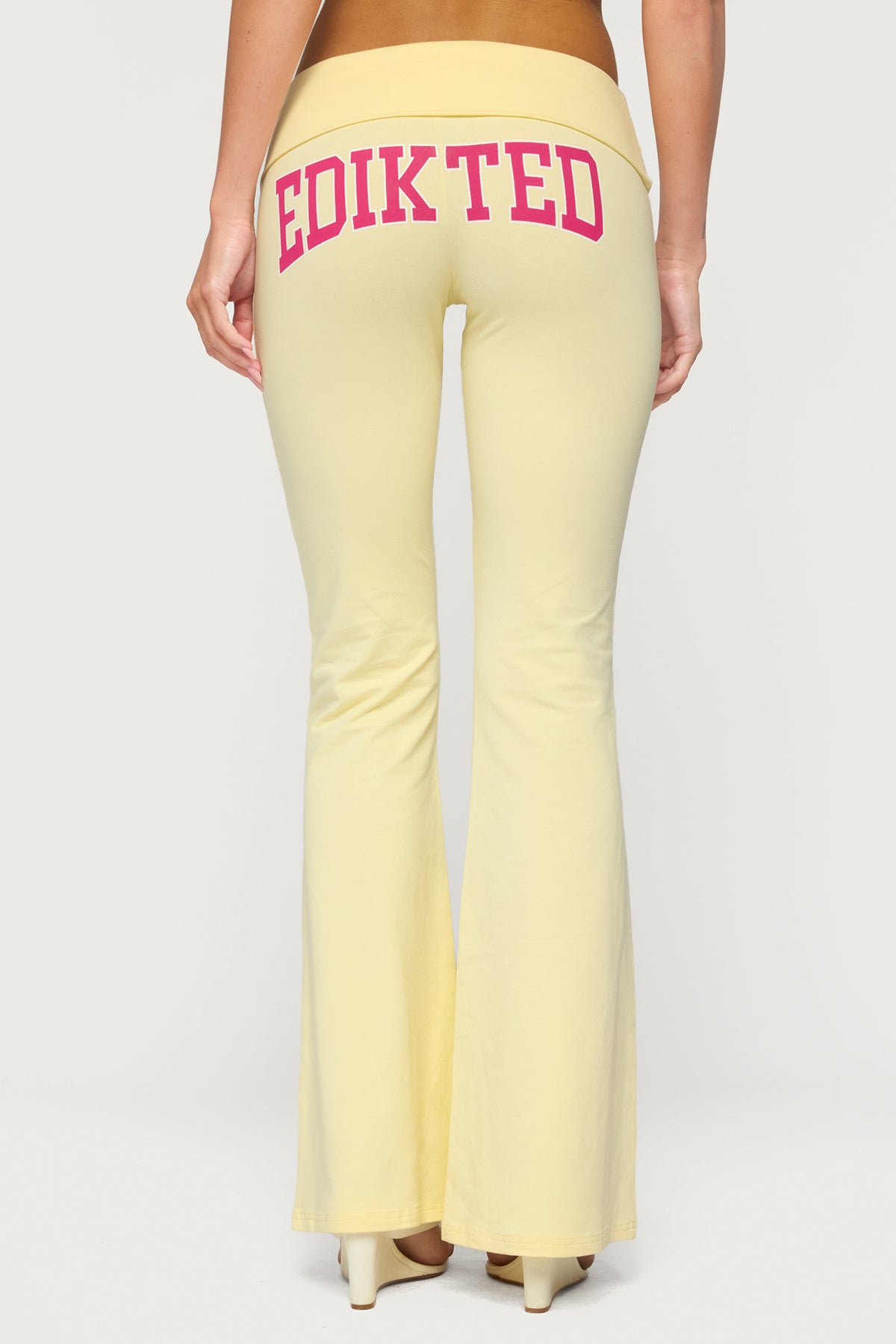 Edikted Honey Foldover Leggings - YELLOW
