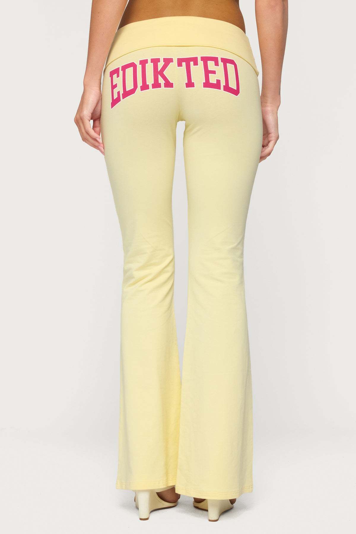 Edikted Honey Foldover Leggings - YELLOW