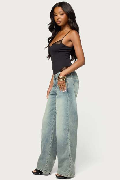 Marleigh Lacey Bodysuit - BLACK