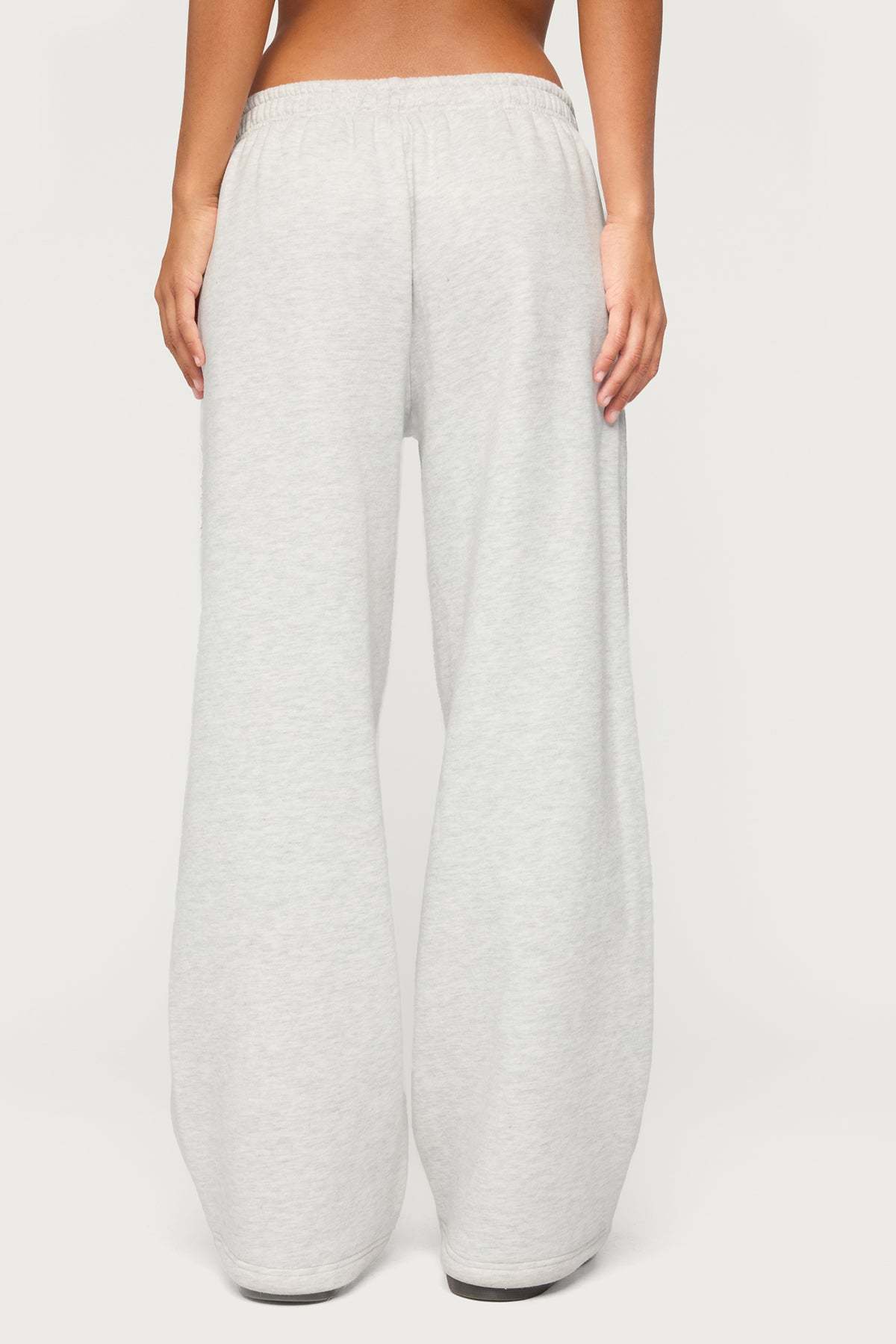 London Obsessed Rhinestone Sweatpants - LIGHT-GRAY-MELANGE