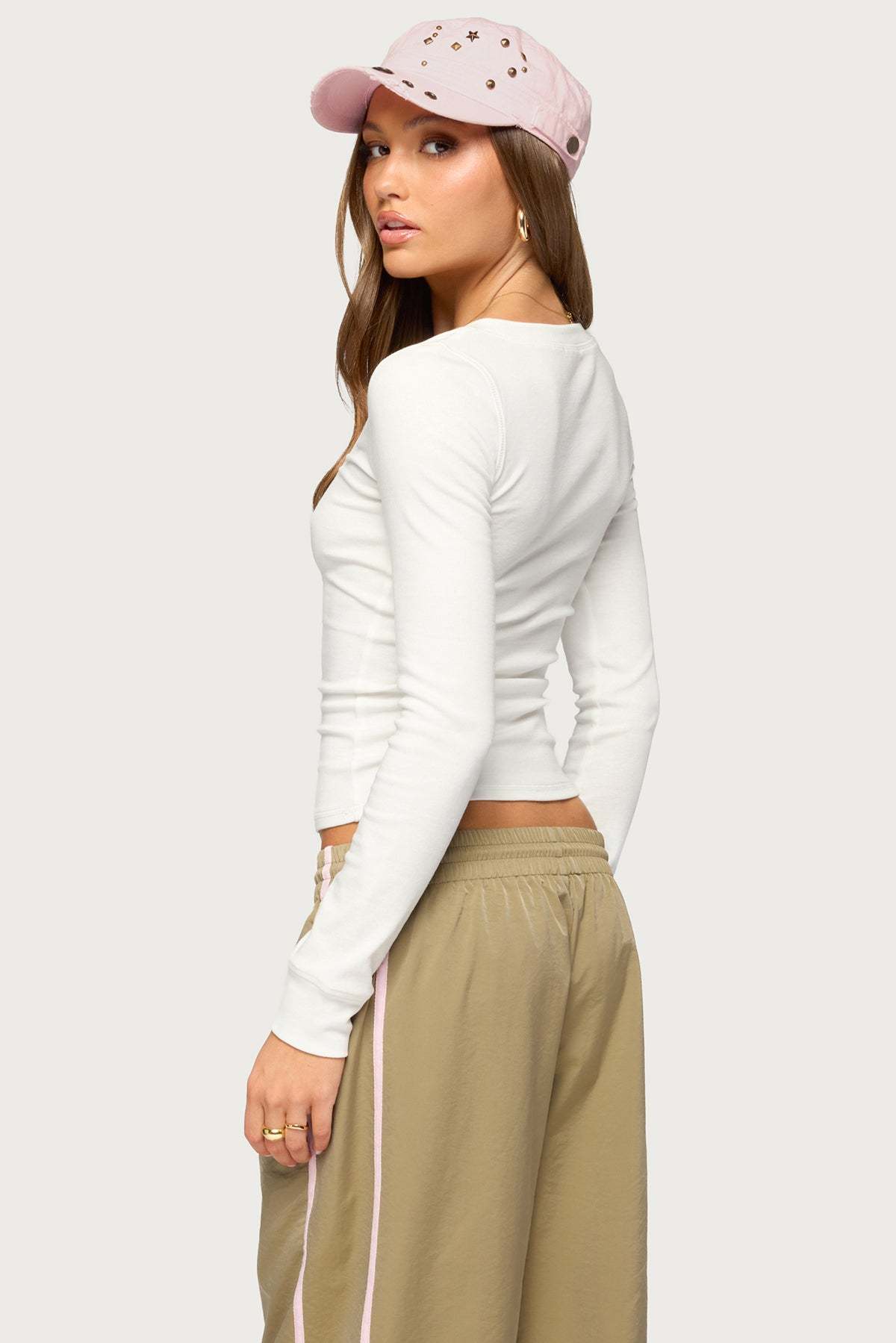 Oloya Long Sleeve Top - WHITE