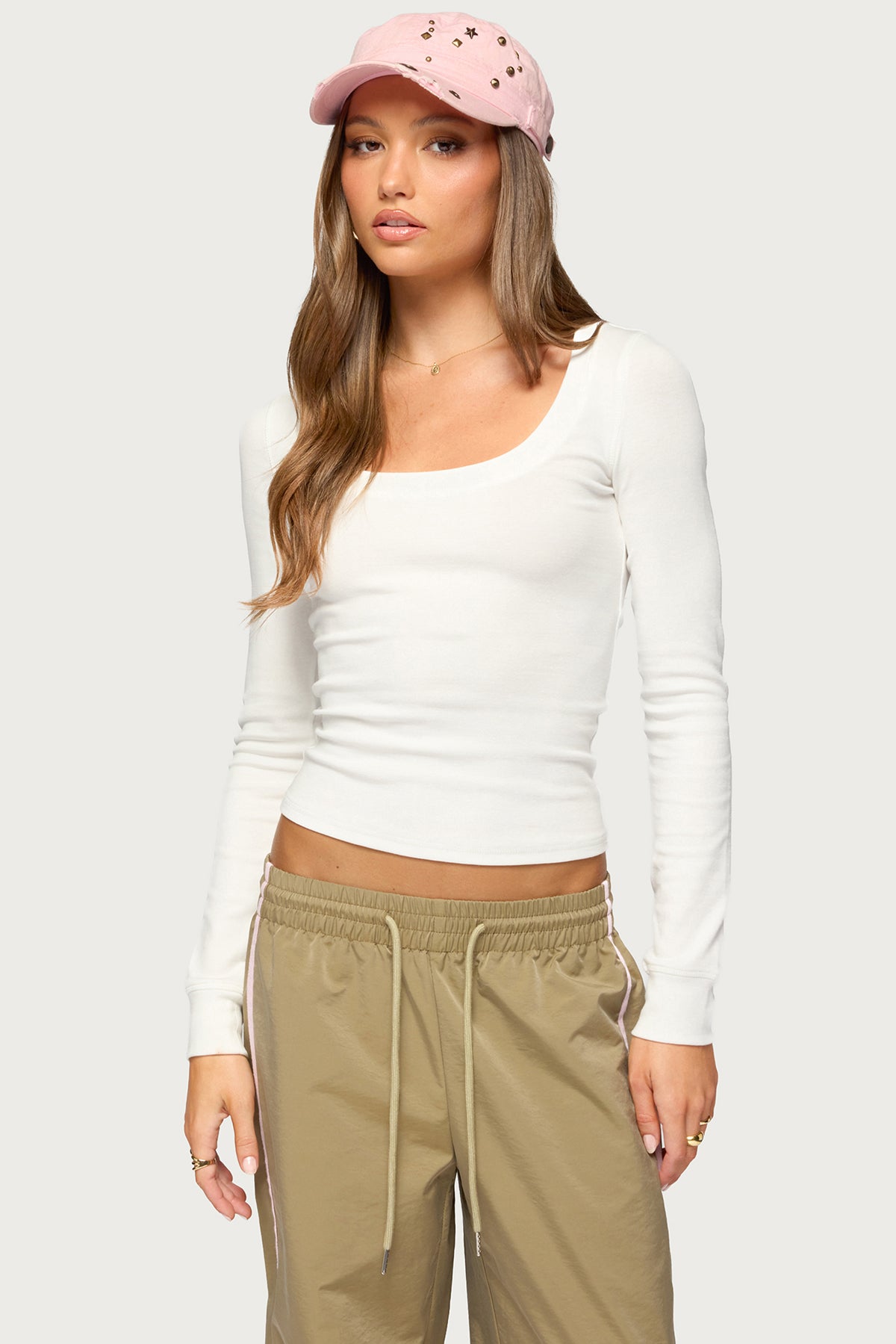 Oloya Long Sleeve Top - WHITE