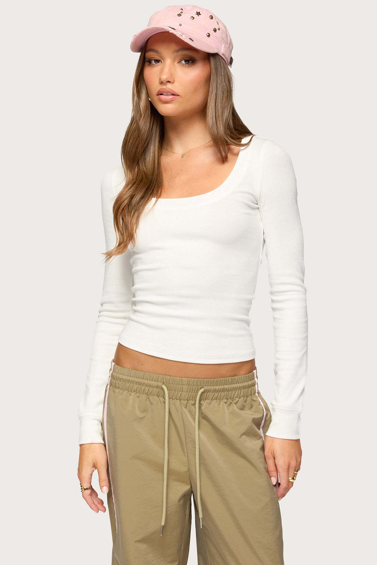 Oloya Long Sleeve Top - WHITE
