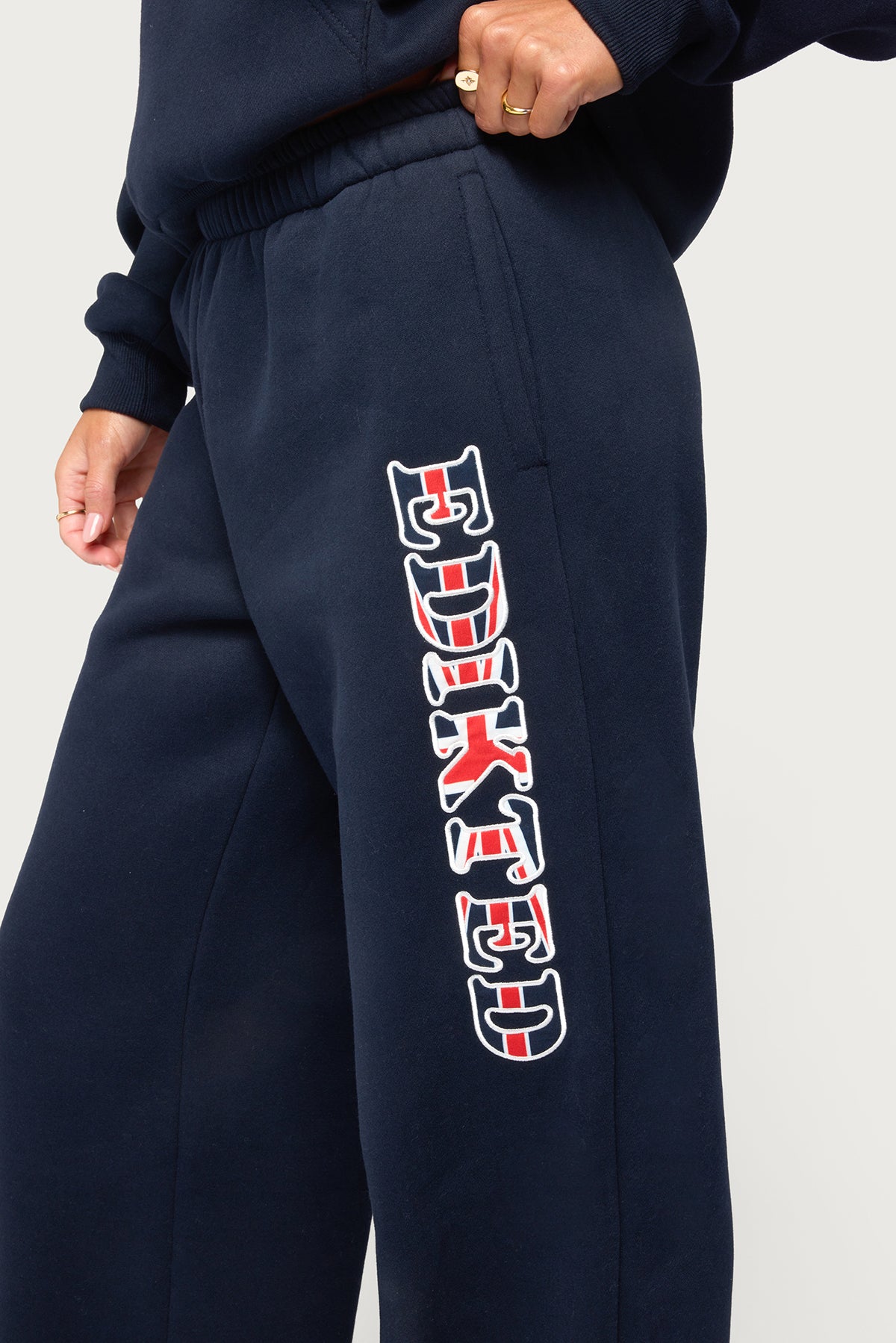 Edikted UK Sweatpants - NAVY