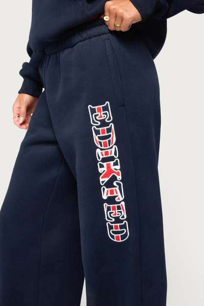 Edikted UK Sweatpants - NAVY