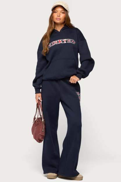Edikted UK Sweatpants - NAVY