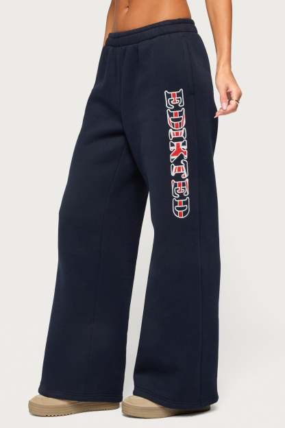 Edikted UK Sweatpants - NAVY