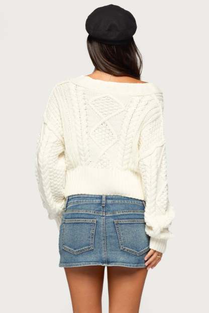 Boya Cable Knit Sweater - CREAM
