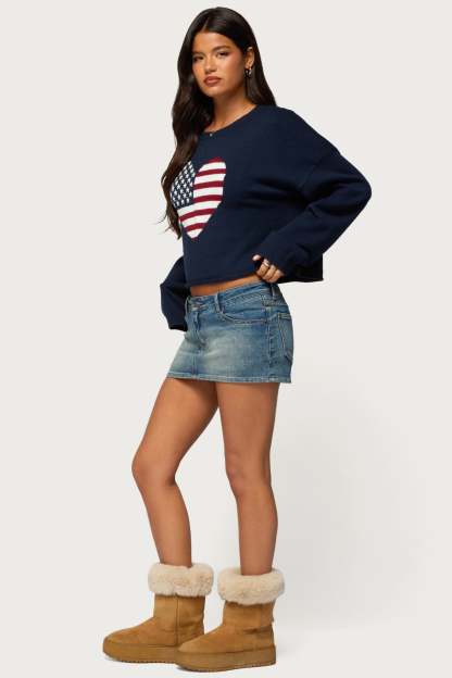 Loving USA Sweater - NAVY