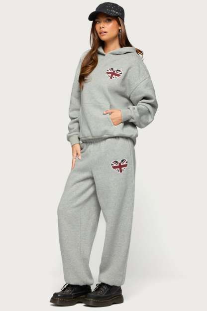 Heart UK Sweatpants - GRAY-MELANGE