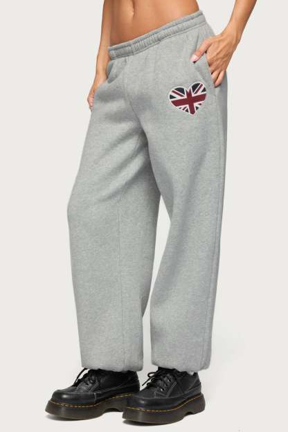 Heart UK Sweatpants - GRAY-MELANGE