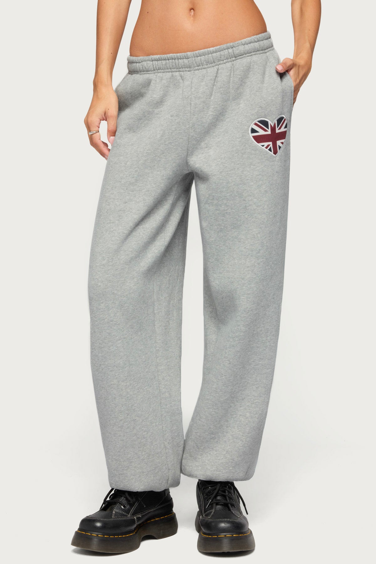 Heart UK Sweatpants - GRAY-MELANGE