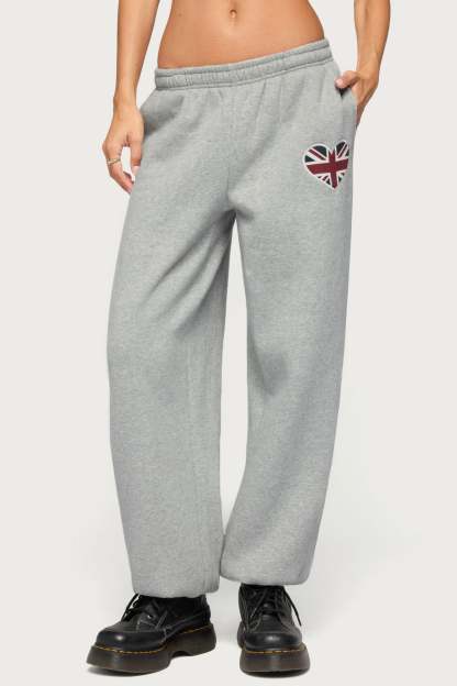 Heart UK Sweatpants - GRAY-MELANGE
