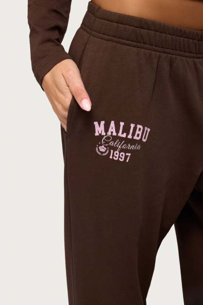 Edikted Malibu Sweatpants - BROWN