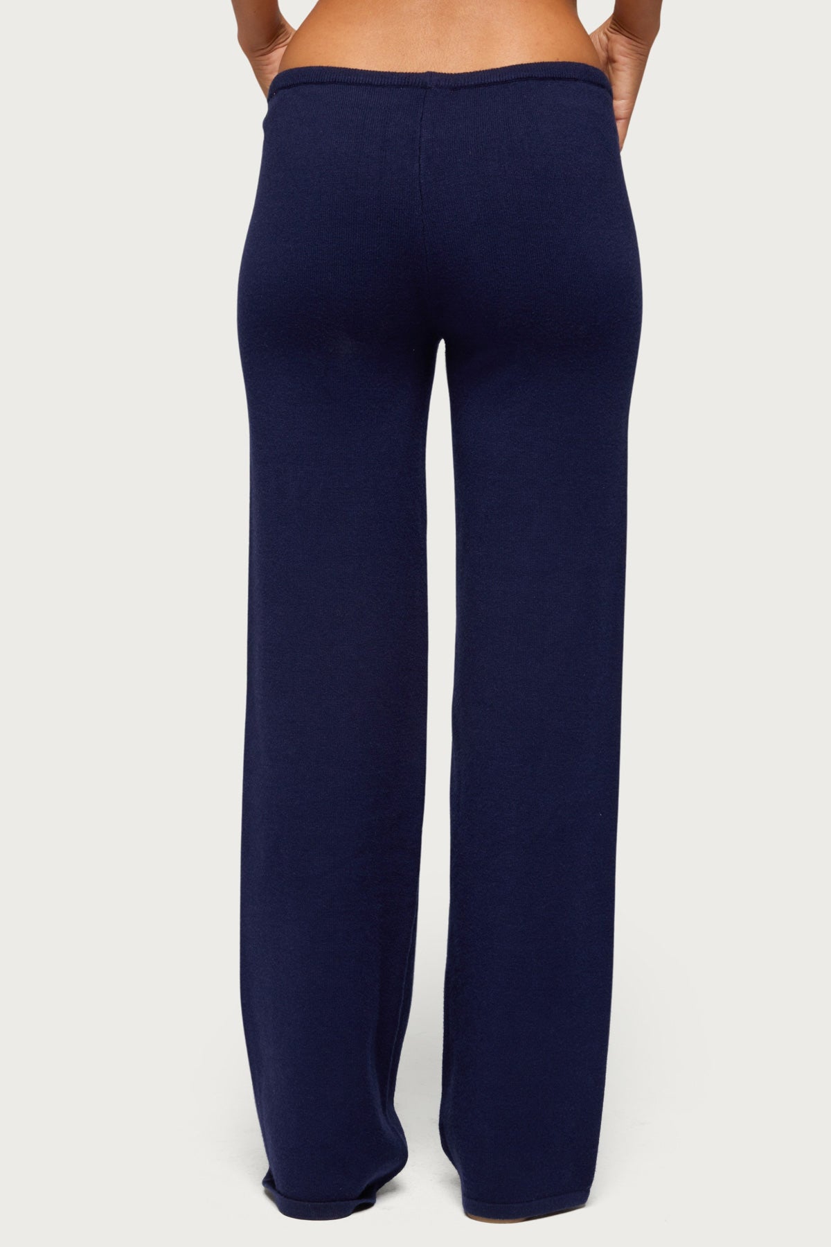Alkira Knit Straight Leg Pants - NAVY