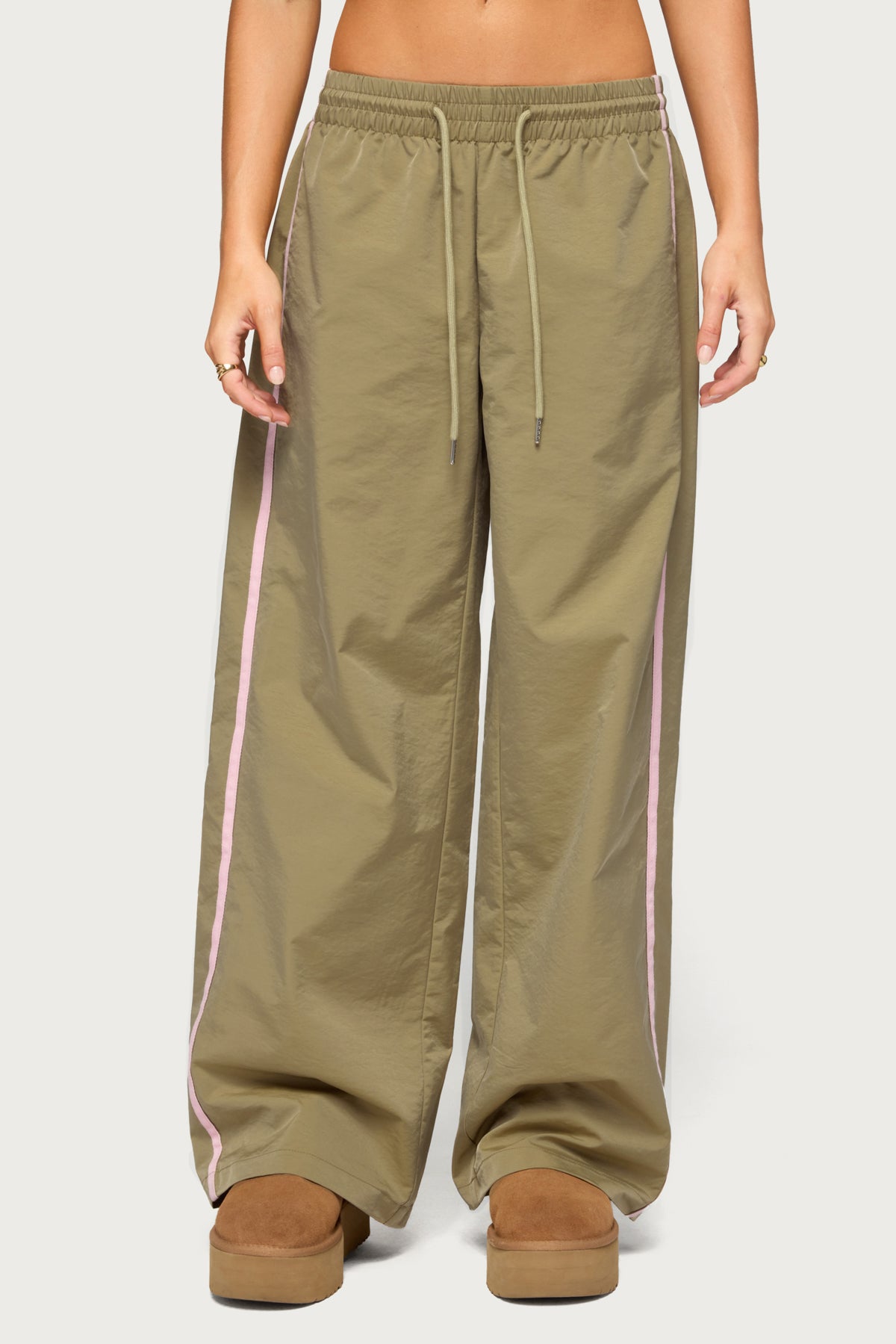 Fasha Stripey Track Pants - OLIVE
