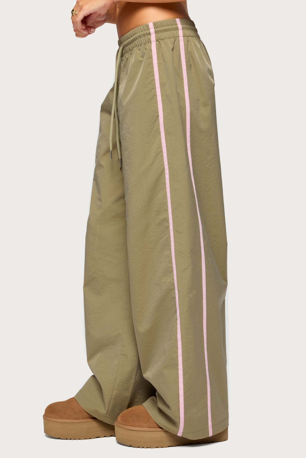 Fasha Stripey Track Pants - OLIVE