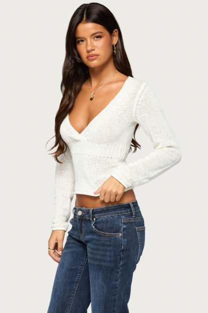 Ivyleigh V Neck Sweater - IVORY