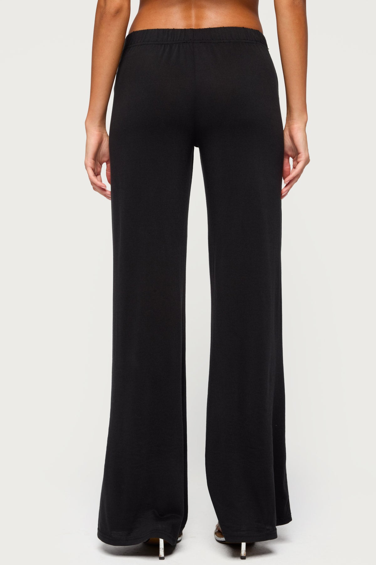 Tolly Beaded  Straight Leg Pants - BLACK