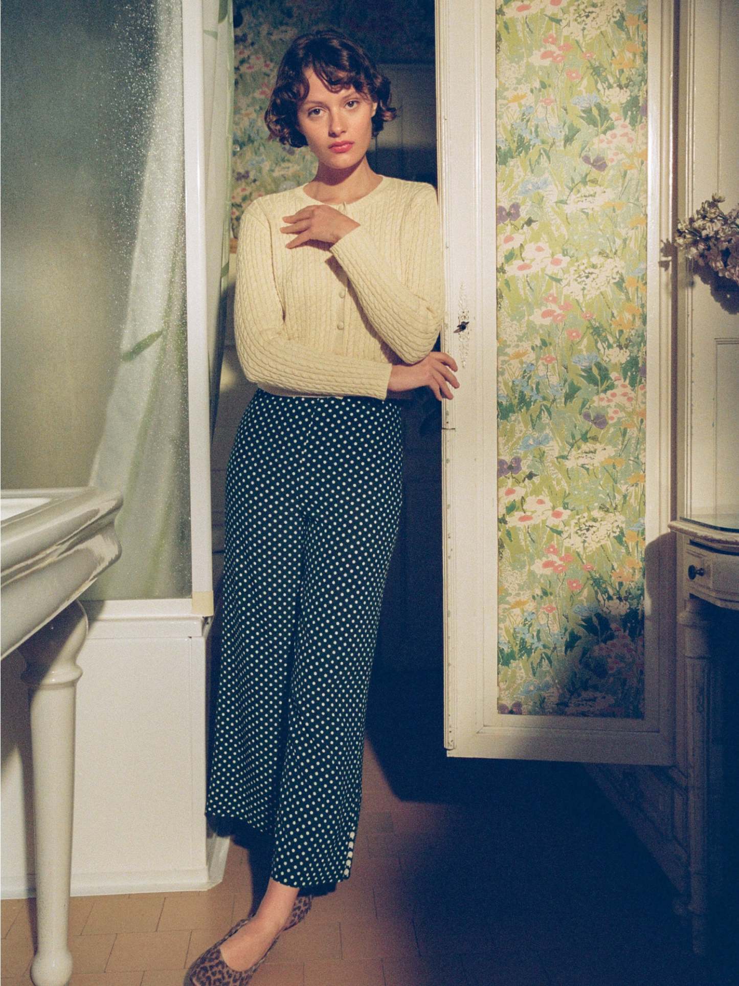 Pantalon SUZON - POIS VERT