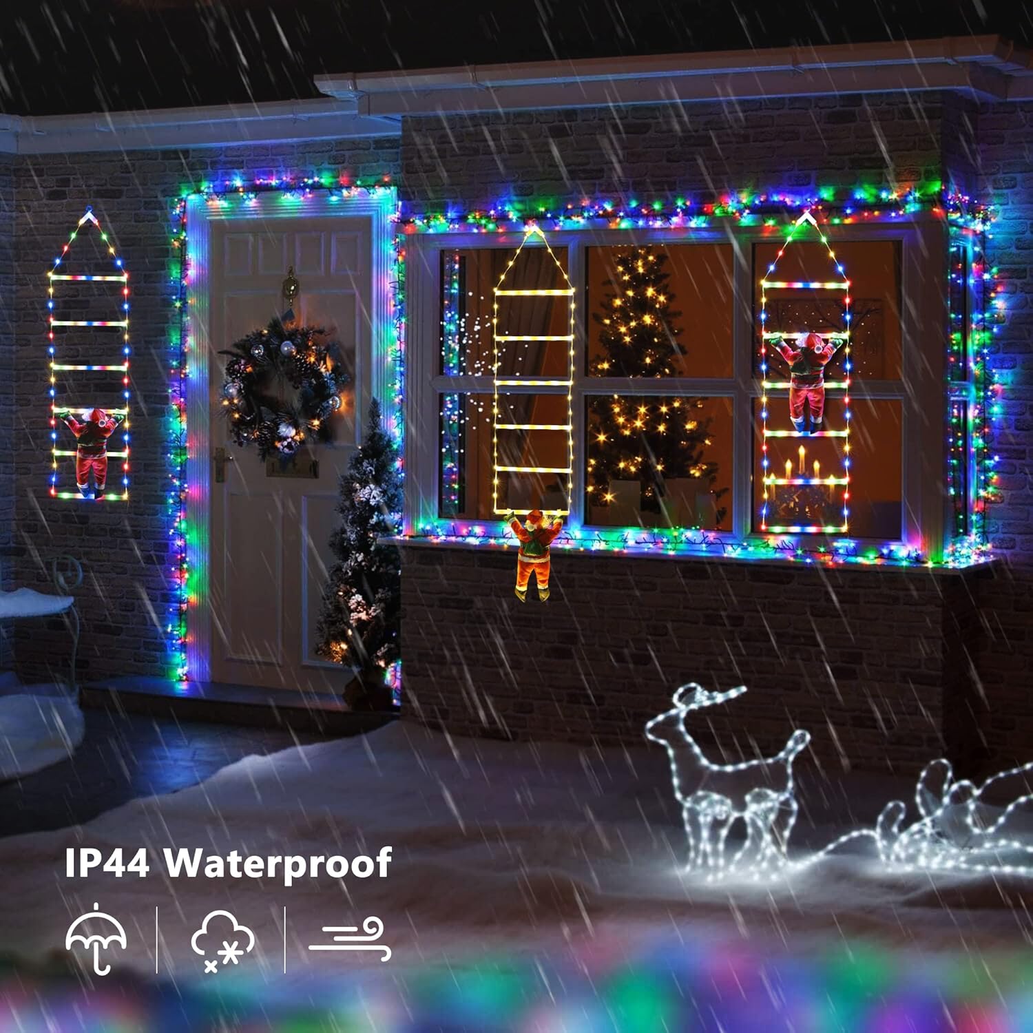 🎄Preheat 2025 Sale 49% OFF! - LED Ladder Lights with Climbing Santa Claus