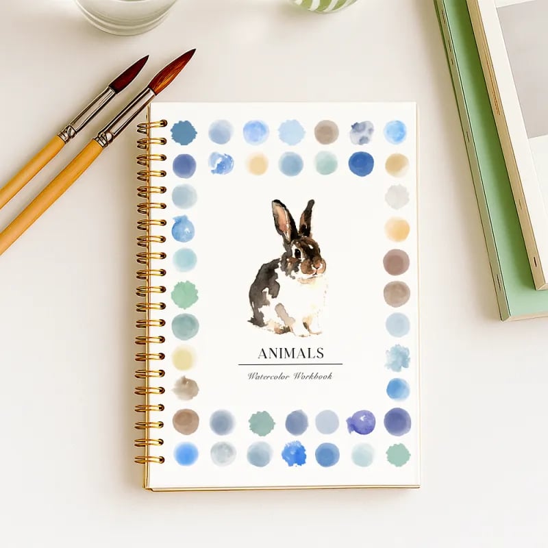 🔥LAST DAY SALE 60% OFF 🖼️Beginner-Friendly💕 Watercolor Workbook