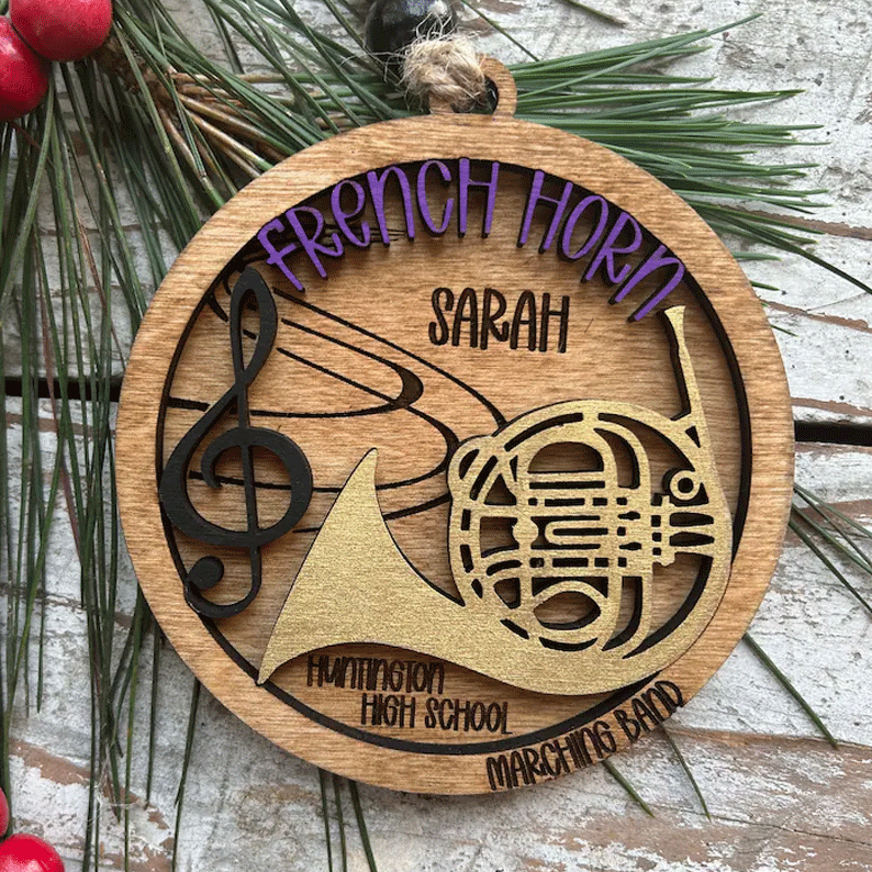 Personalized Marching Band Christmas Tree Ornament