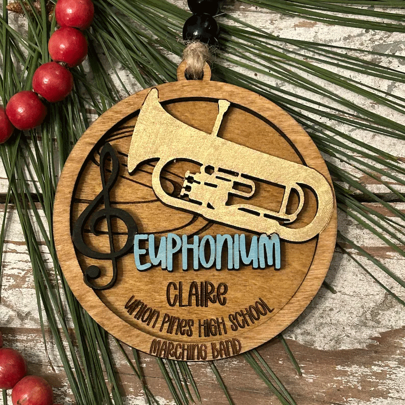 Personalized Marching Band Christmas Tree Ornament