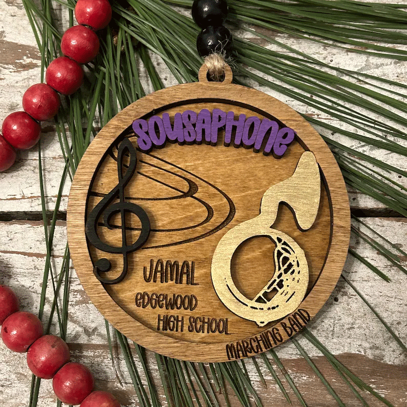 Personalized Marching Band Christmas Tree Ornament