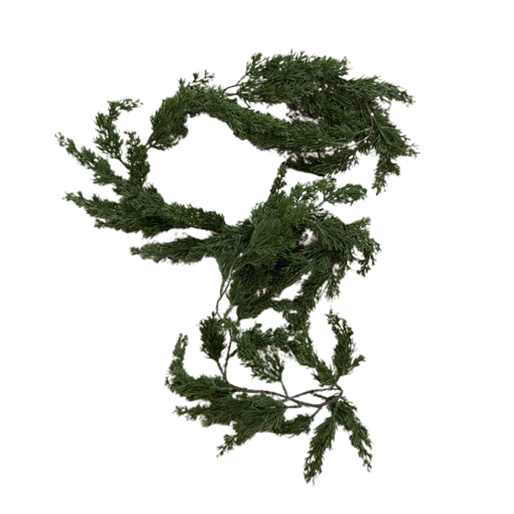 🎅⛄2025 Christmas Artificial Cypress Leaf Vine Wreath🎄(1.8m)