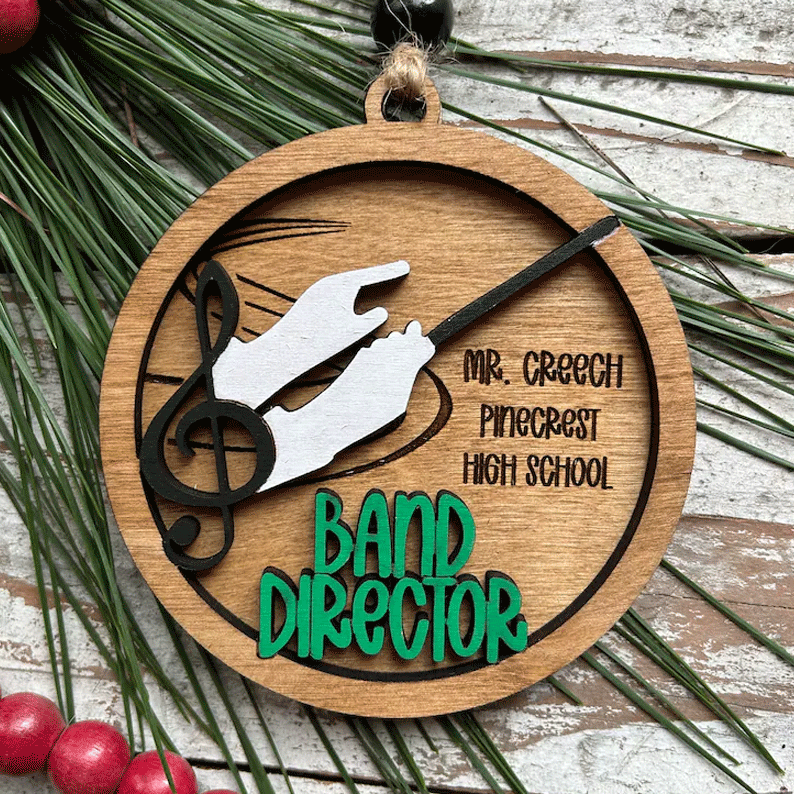 Personalized Marching Band Christmas Tree Ornament