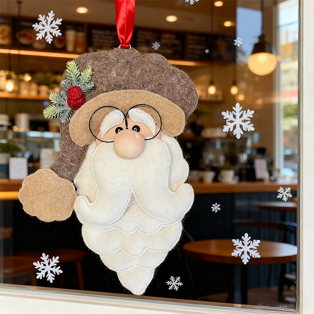 Jolly Felt Santa Ornament Kit