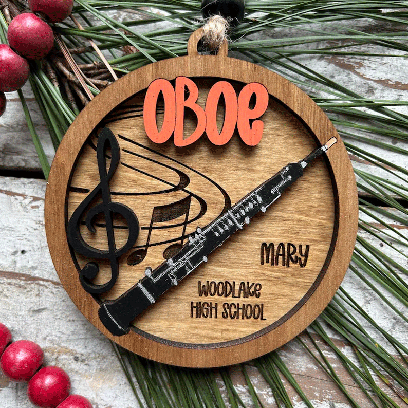 Personalized Marching Band Christmas Tree Ornament