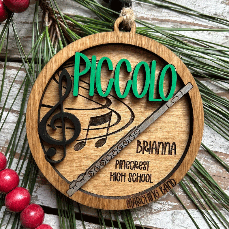 Personalized Marching Band Christmas Tree Ornament