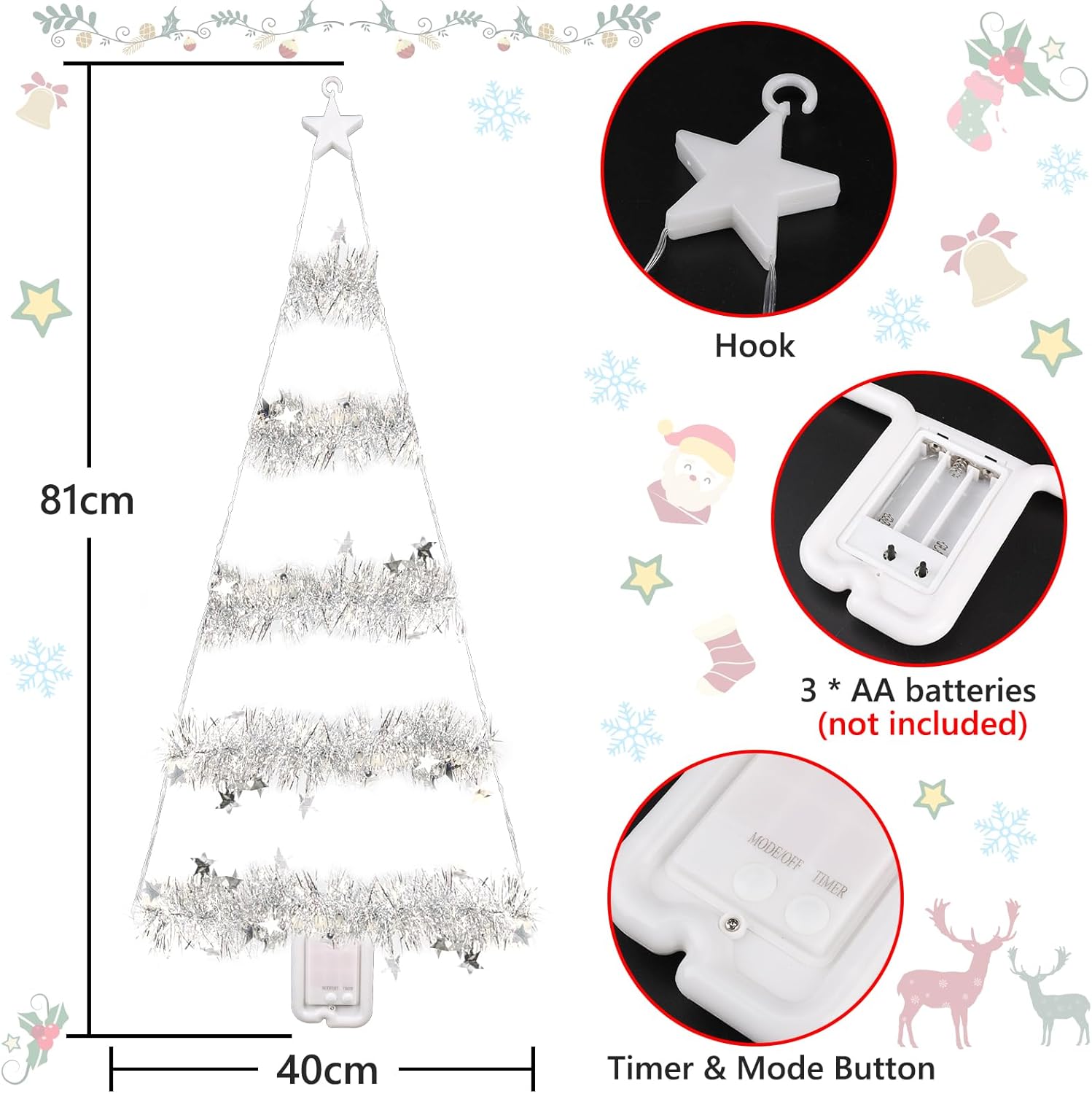 🎄Preheat 2025 Sale 49% OFF! - LED Ladder Lights with Climbing Santa Claus