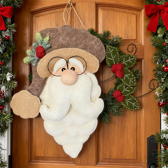 Jolly Felt Santa Ornament Kit