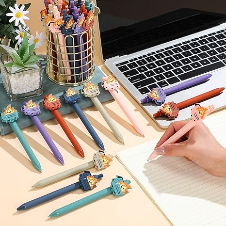 Dumpster Fire Pens Funny Luminous Ballpoint Pen Emotional Support
