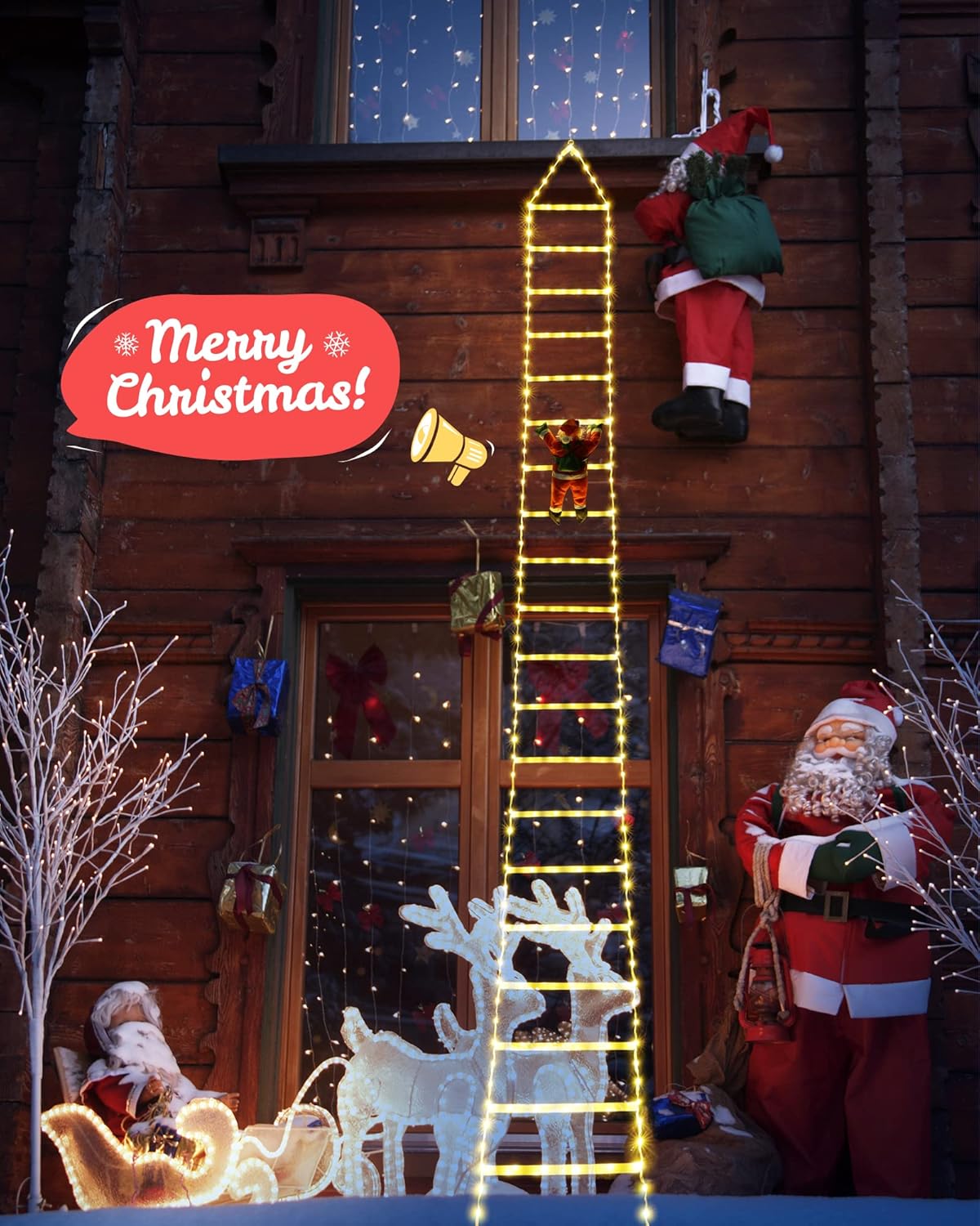 🎄Preheat 2025 Sale 49% OFF! - LED Ladder Lights with Climbing Santa Claus