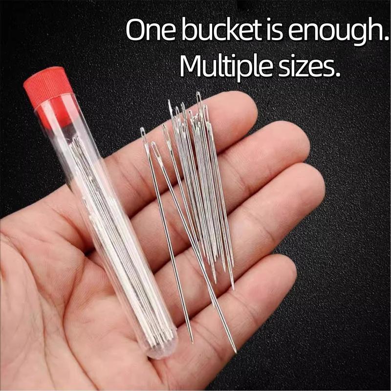 34PCS Big Eye Hand Sewing Needles Kit 📦 - Complete Pro Quilting & Mending Set