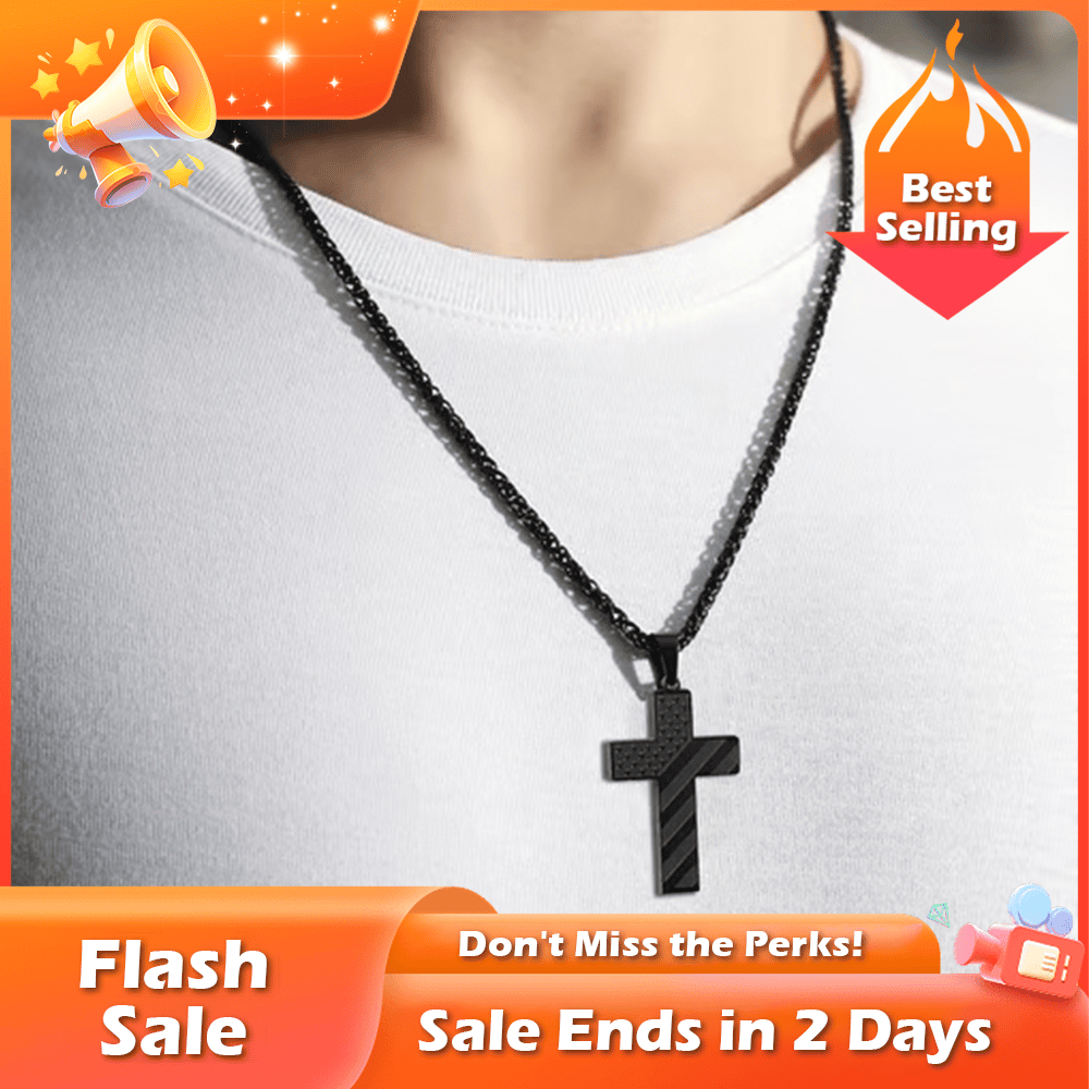 🏆Flash Sale⚡ 50K+ SOLD! Almost Gone-💥🎉✨Flag Cross Necklace,Best Gifts