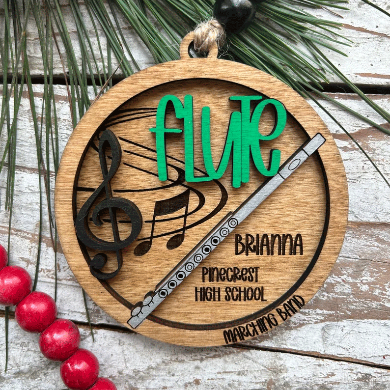 Personalized Marching Band Christmas Tree Ornament