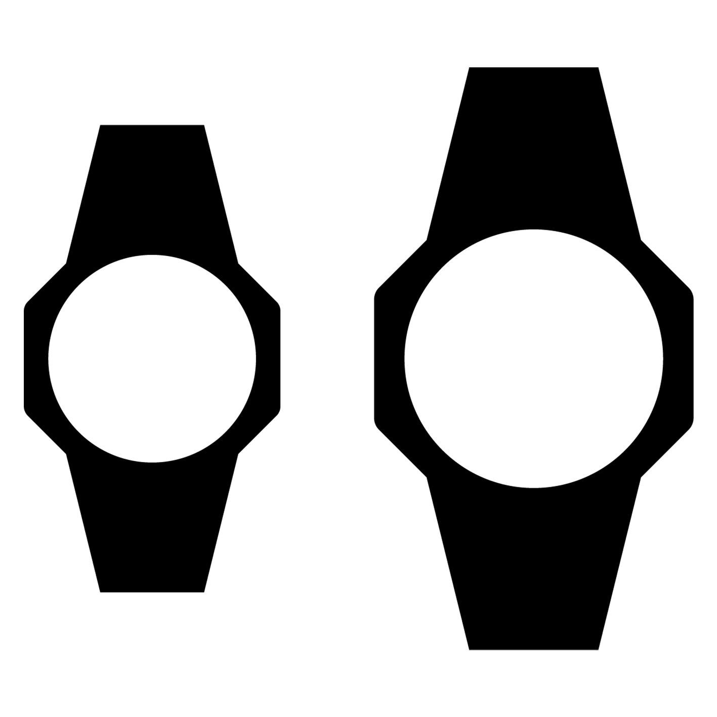 Iconographic of two watches denoting that there is a matching pair