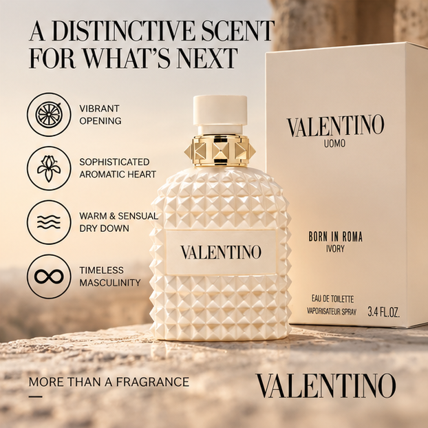 Valentino Born in Roma Uomo Ivory EDT 3.3FL.OZ/100ML