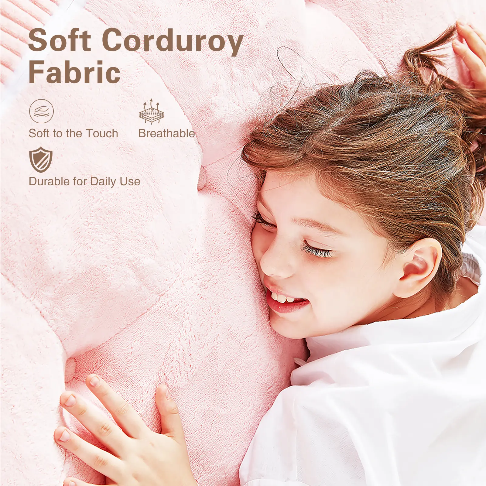 Single-Seater Floor Sofa with Hybrid Foam, Removable Washable Cover & Matching Ottoman