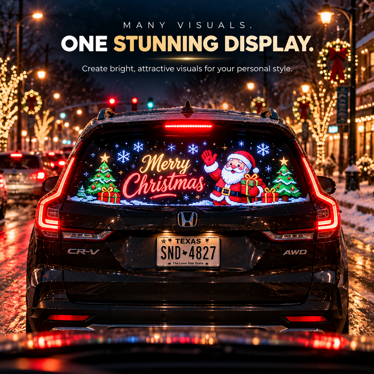 Christmas Transparent LED Window Film – App Controlled