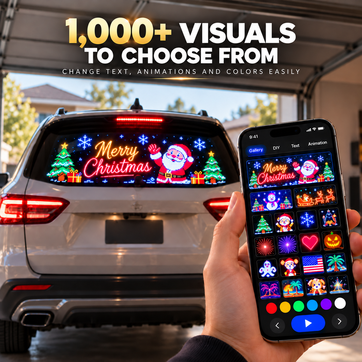 Christmas Transparent LED Window Film – App Controlled