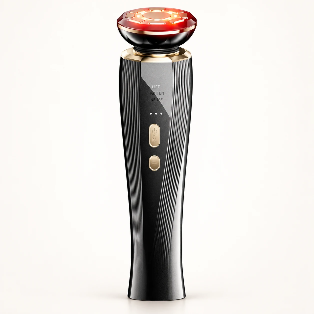 Black handheld facial beauty device