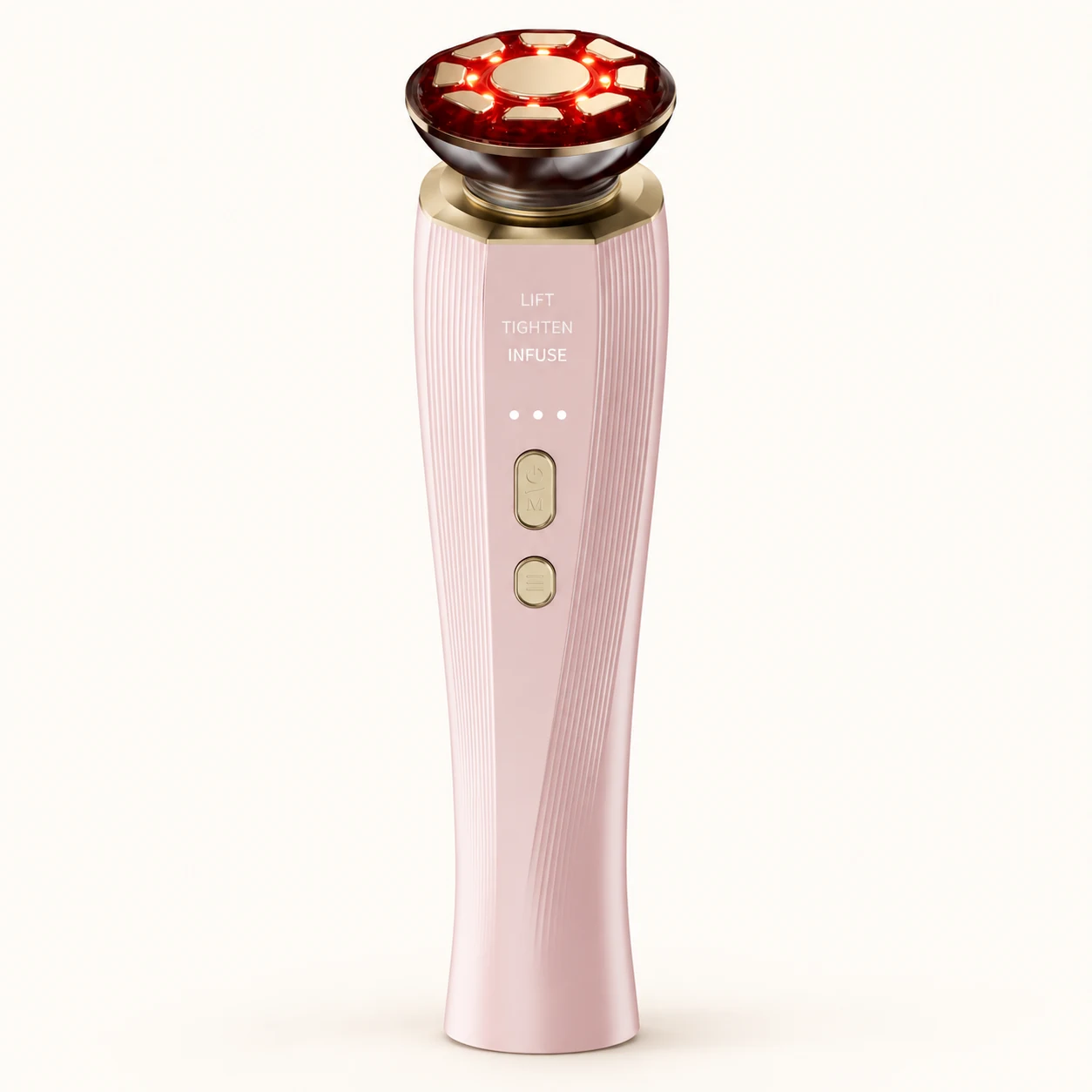 Pink handheld facial beauty device